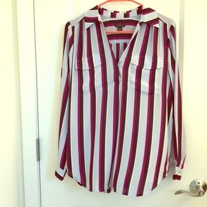 Striped dress blouse